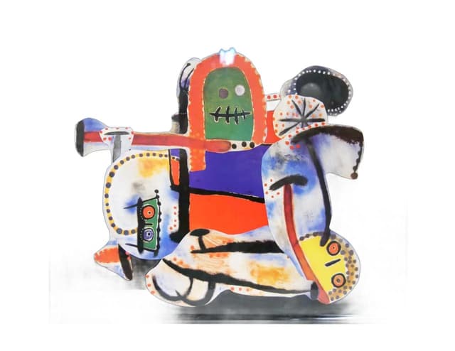 Collage Kollage, multicolor paper, by R. Ebke, Switzerland, 21st c. - DIMENSION