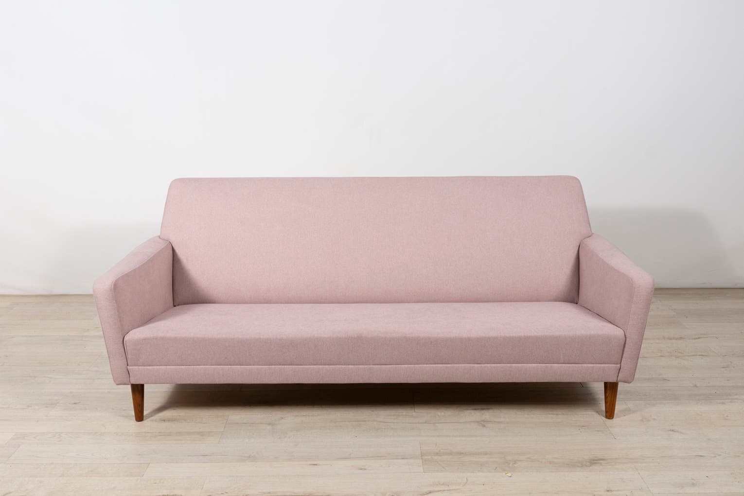 Sofa, teak, pink, Dux, Sweden, 1960s. - 261588