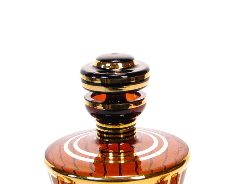 Liqueur set, gold glass, Czechoslovakia, 1950s - 261630
