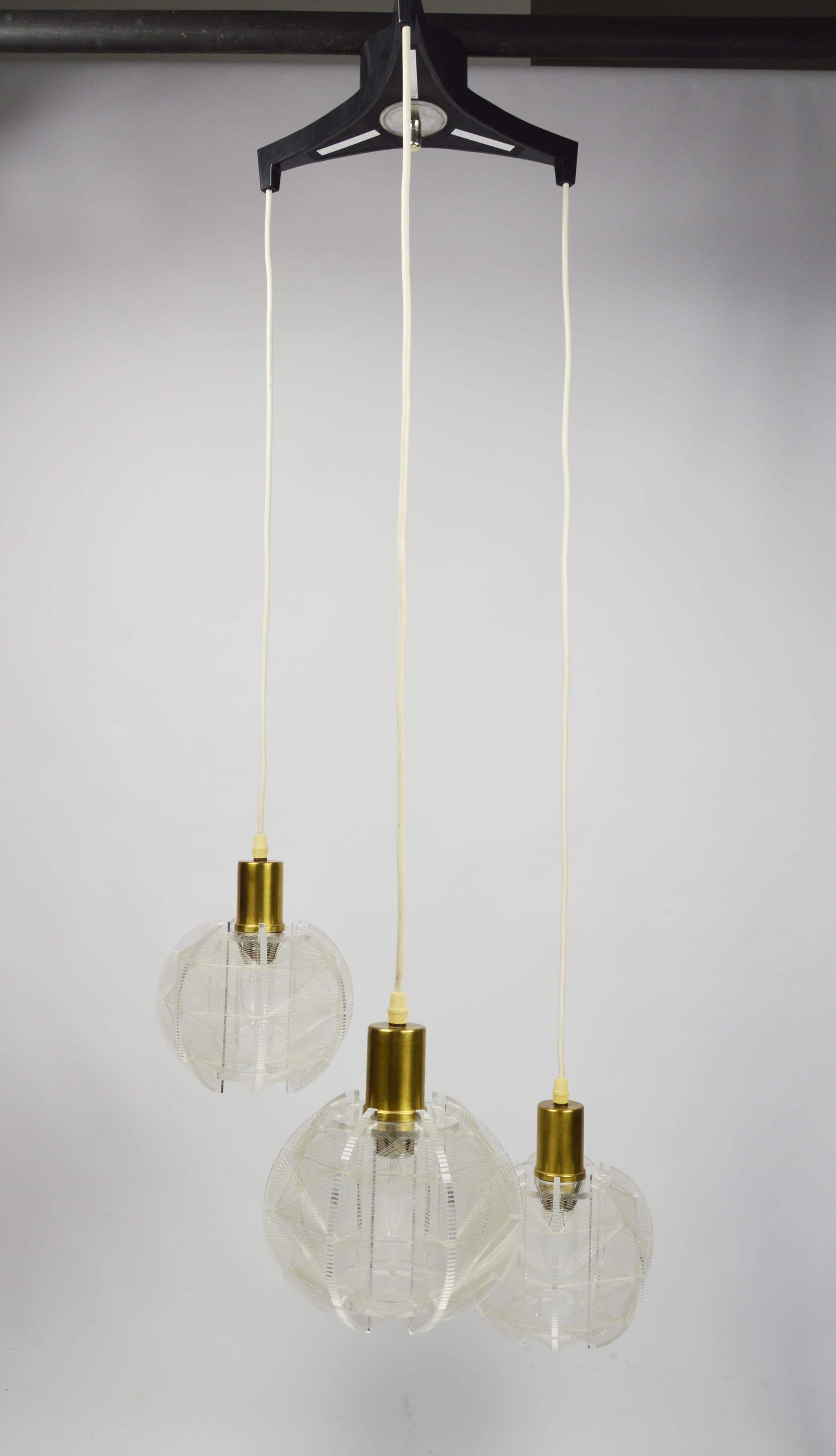 Lampa kaskadowa, Space Age, akryl transparentny, lata 70. - 261638