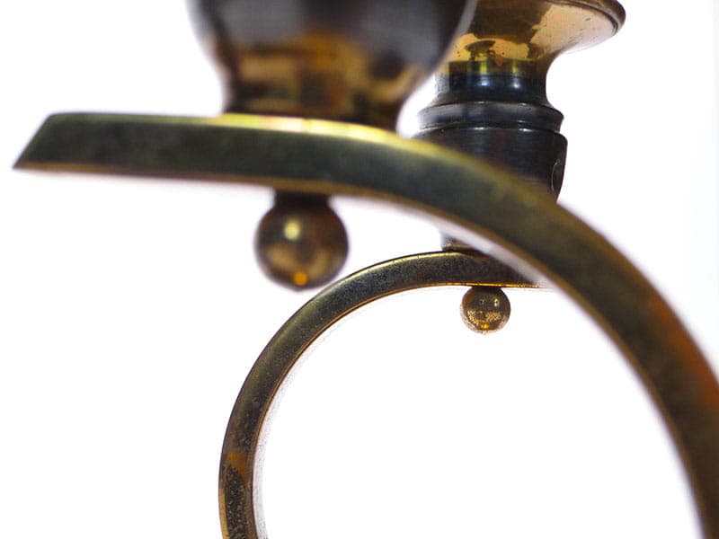 Para świeczników art deco, ebonit czarny, mosiądz złoty, Niemcy, lata 40. - 261710