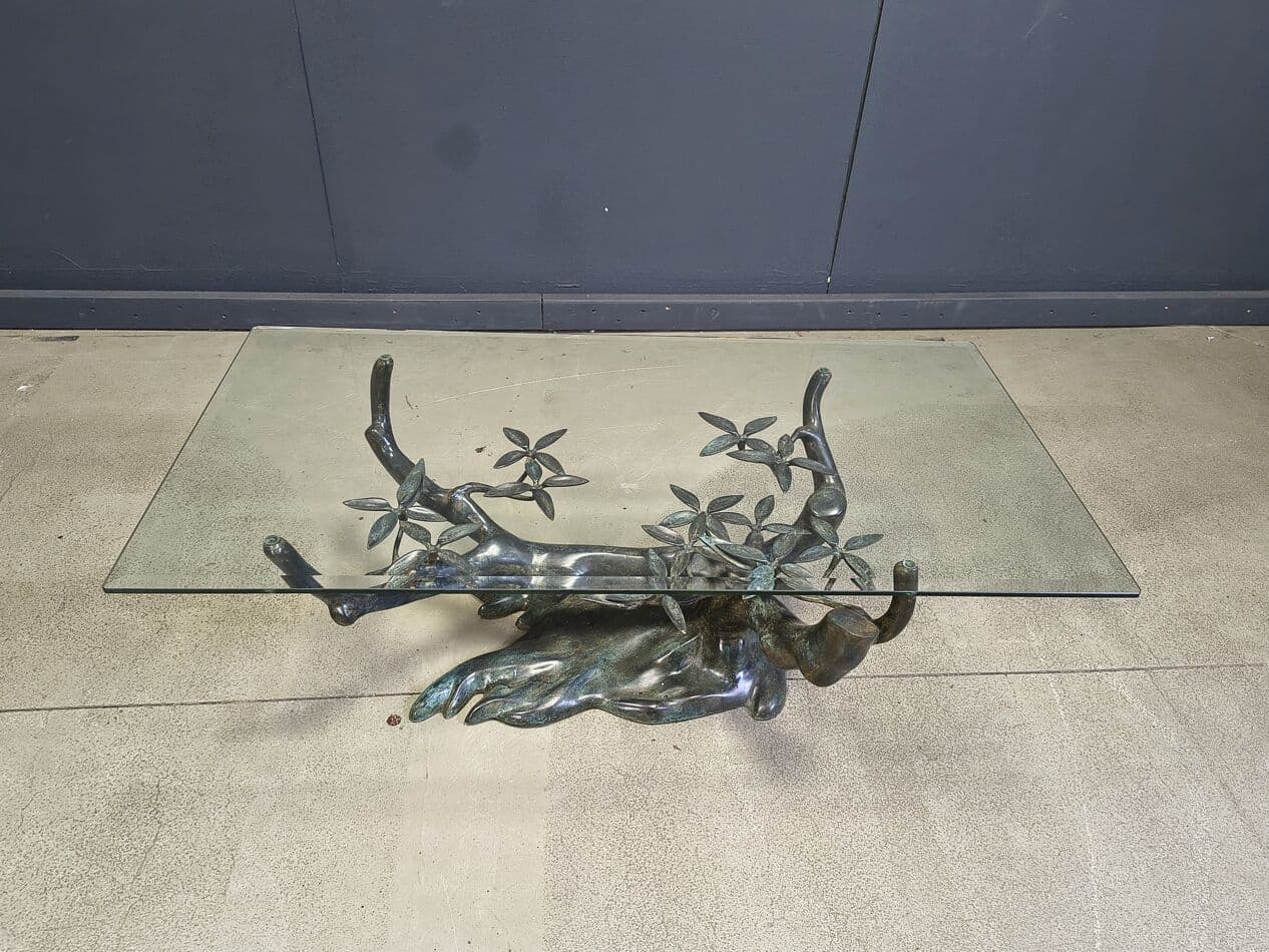 Coffee table Bonsai, brown metal, by W. Daro, Belgium, 1970s. - 275734