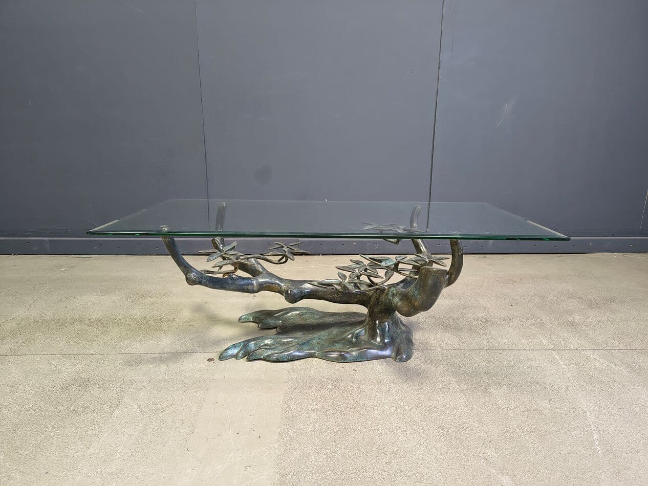 Coffee table Bonsai, brown metal, by W. Daro, Belgium, 1970s. - 275732