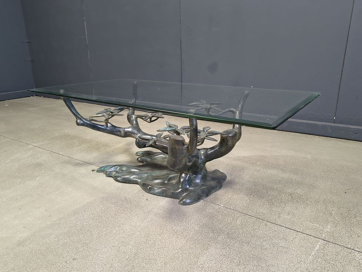 Coffee table Bonsai, brown metal, by W. Daro, Belgium, 1970s. - 275730
