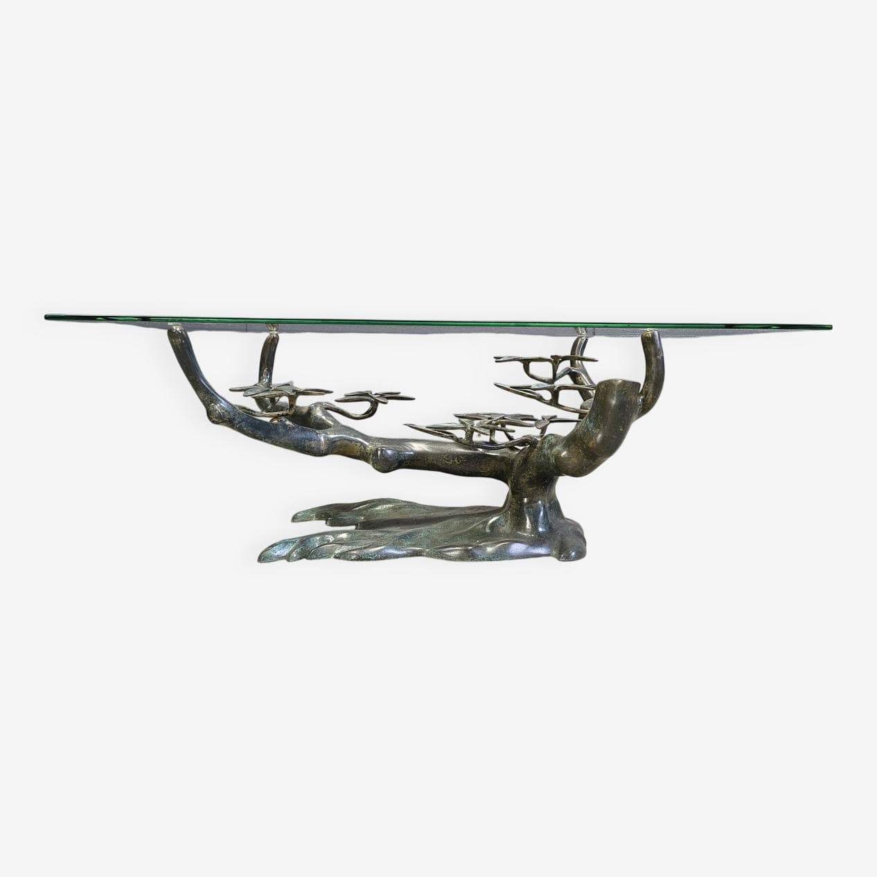 Coffee table Bonsai, brown metal, by W. Daro, Belgium, 1970s. - 275731