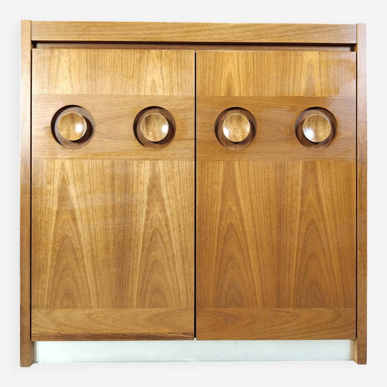 Szafka barowa brutalistyczna, brązowy, drewno, Belgia, lata 70. - 275624