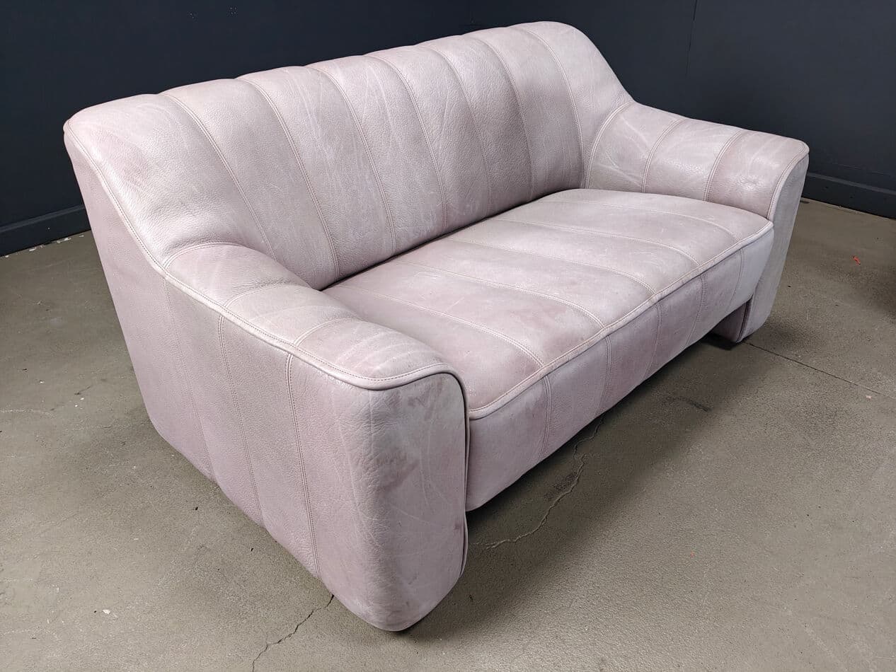 Sofa set DS44, grey leather, de Sede, Switzerland, 1970s. - 275571