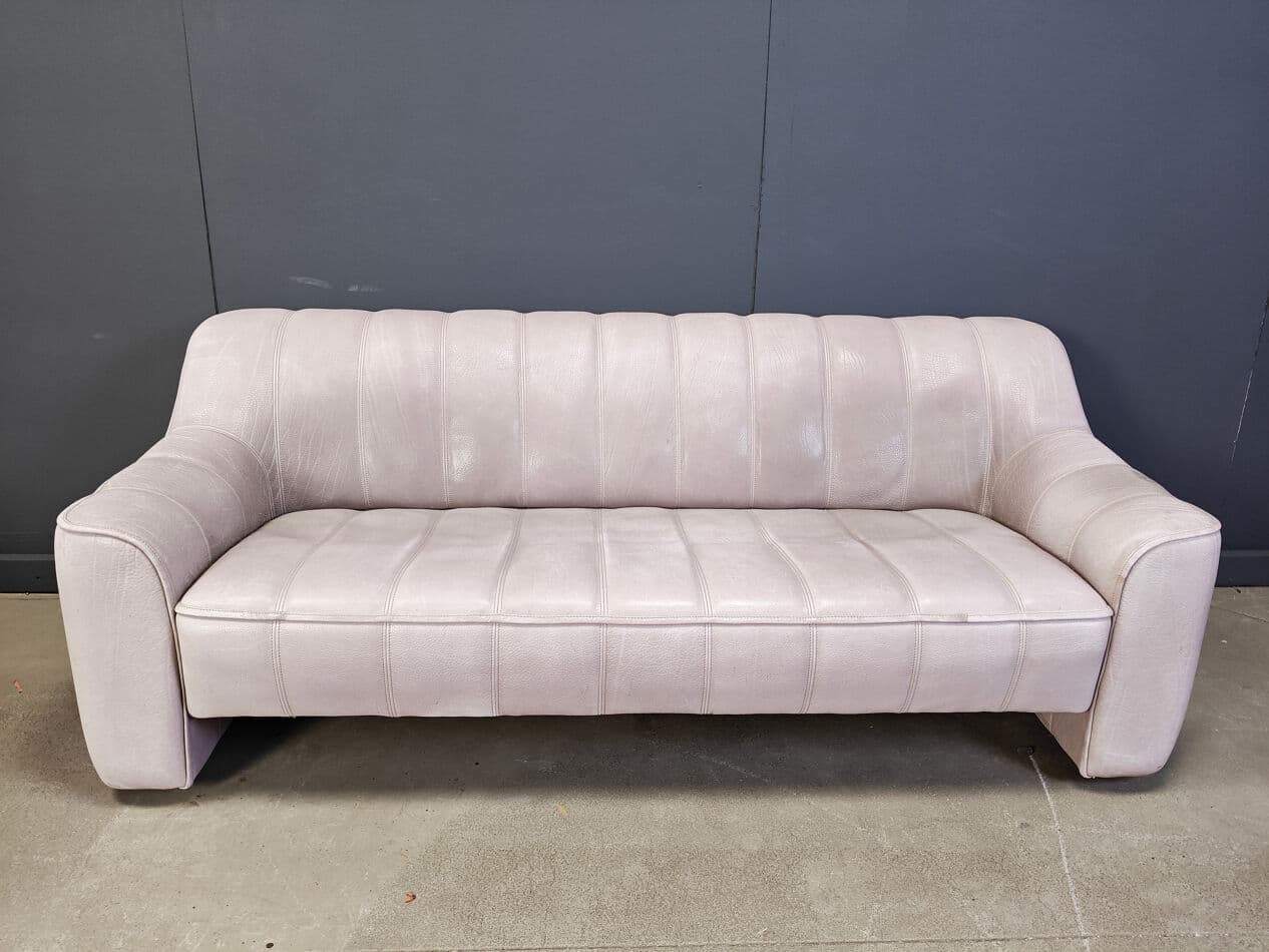 Sofa set DS44, grey leather, de Sede, Switzerland, 1970s. - 275568