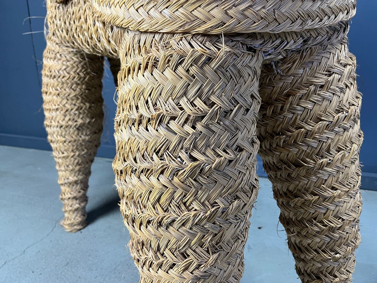 Rzeźba koń naturalnej wielkości, beżowy, rattan i wiklina, Hiszpania, lata 60. - 275454