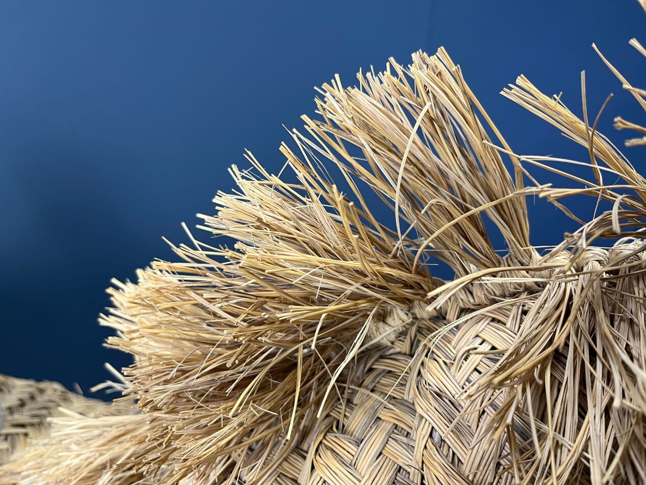 Rzeźba koń naturalnej wielkości, beżowy, rattan i wiklina, Hiszpania, lata 60. - 275451