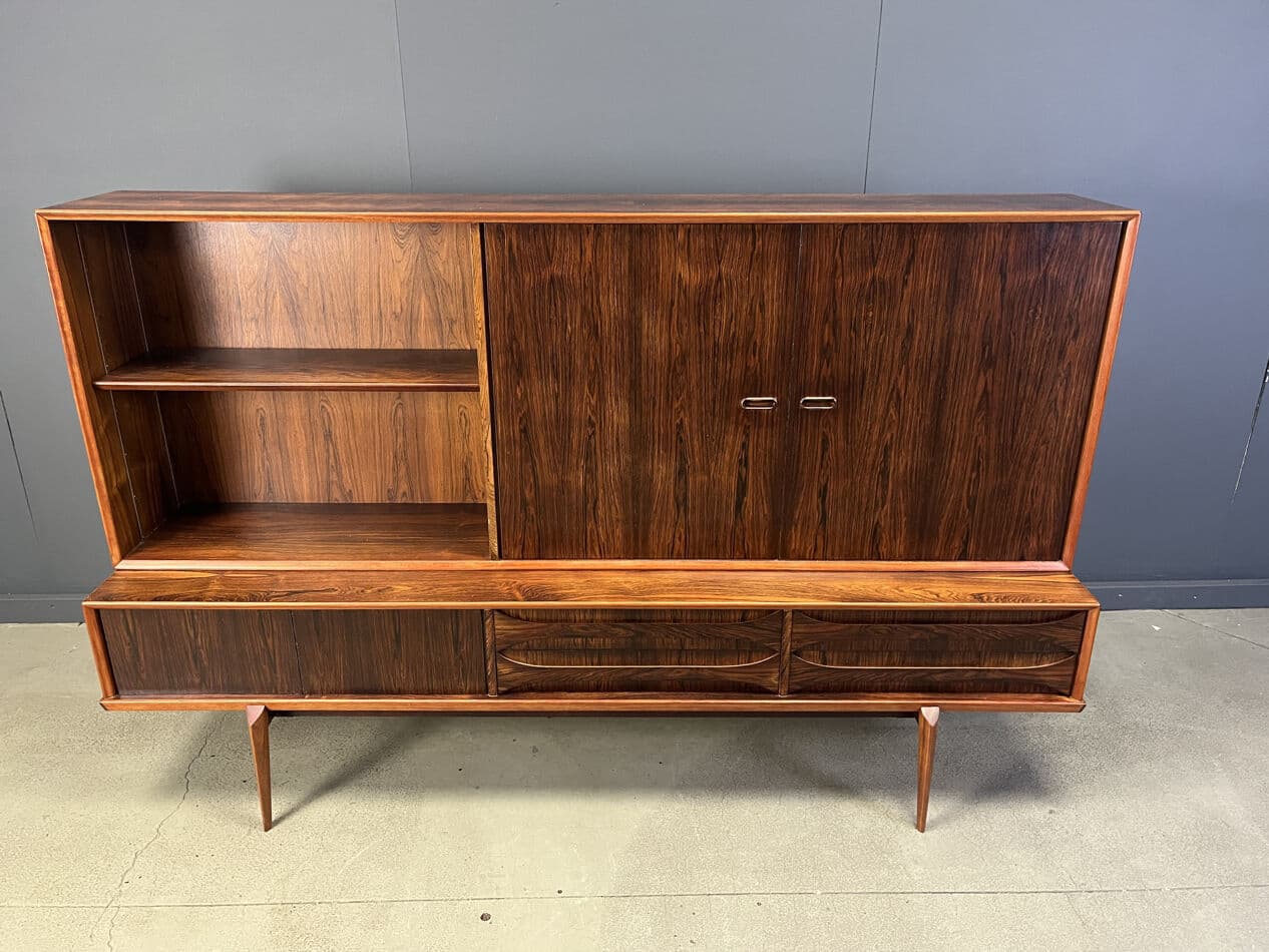 Kredens wysoki, palisander brązowy, proj. O. Vermaercke, Belgia, lata 60. - 275378