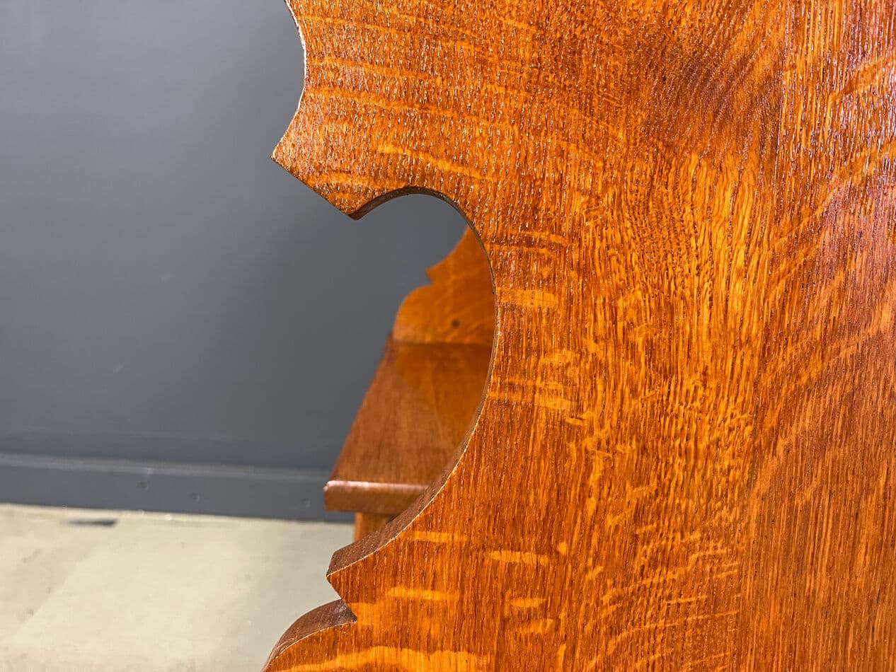 Zestaw czterech krzeseł jadalnianych Brutalistyczne Serce, dąb brązowy, Szwecja, lata 60. - 275309