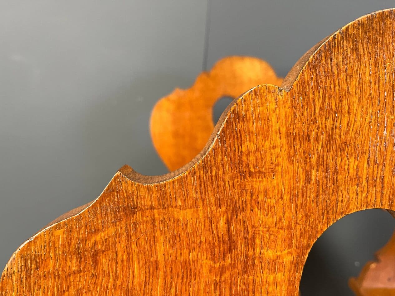 Zestaw czterech krzeseł jadalnianych Brutalistyczne Serce, dąb brązowy, Szwecja, lata 60. - 275306