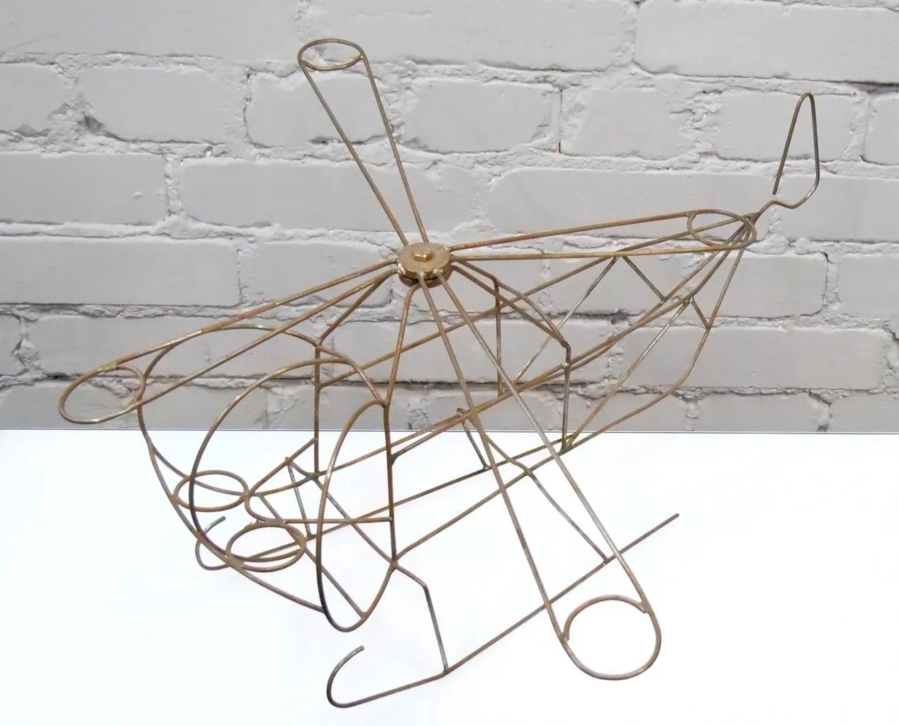 Model helikoptera, brązowy, metal, lata 60. - 19255