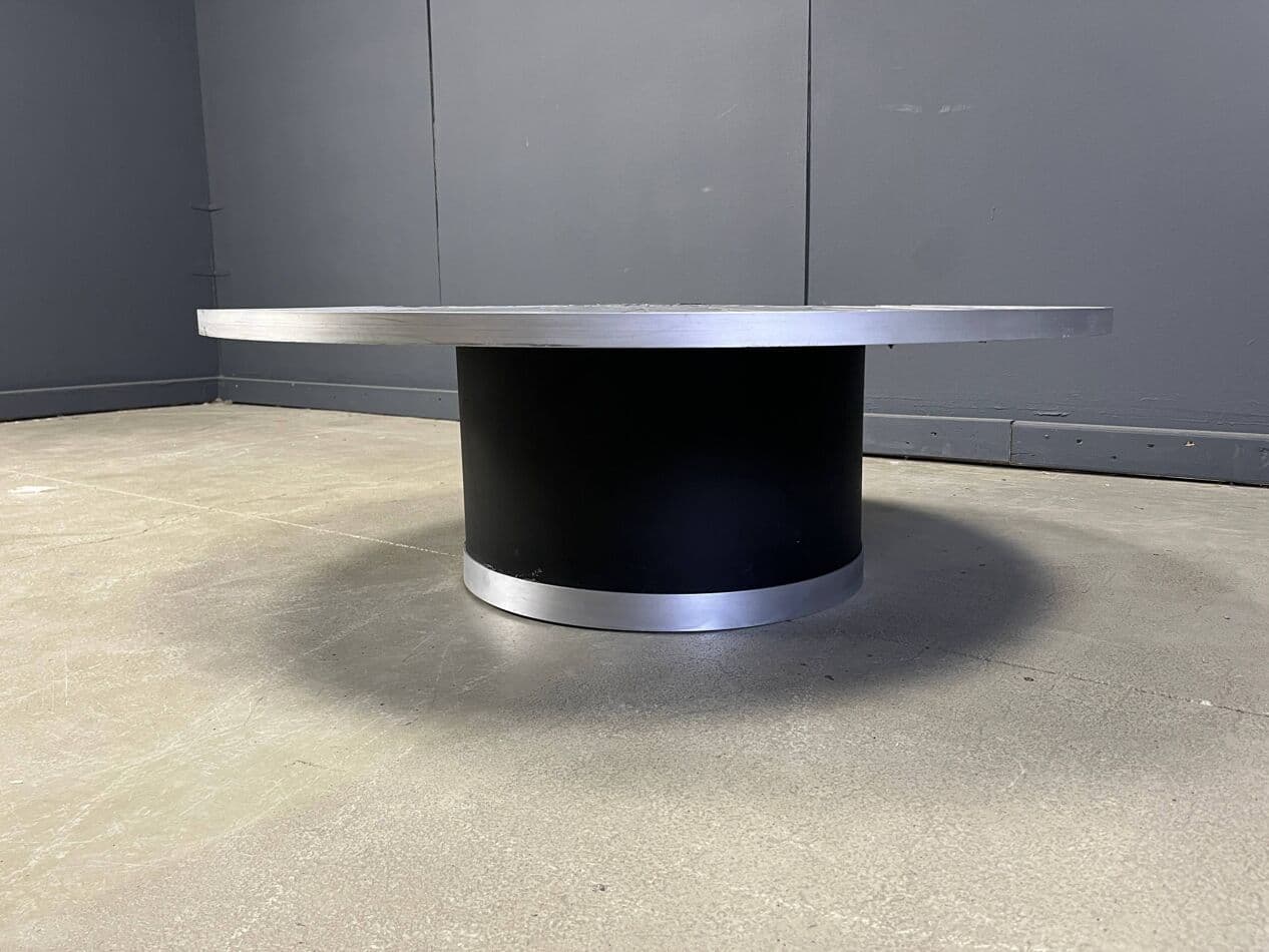 Coffee table, mosaic, multicolour aluminium, Belgium, 1970s. - 275132