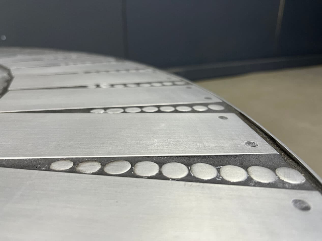 Coffee table, mosaic, multicolour aluminium, Belgium, 1970s. - 275136