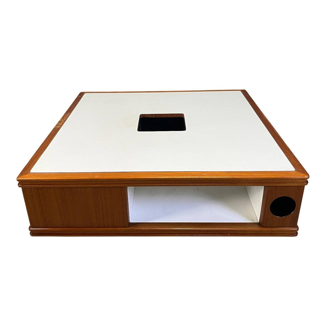 Coffee Table Space Age, brown wood, Germany, 1960s.