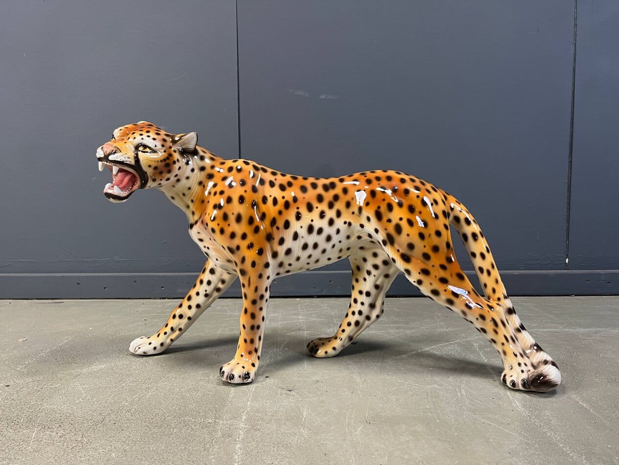 Figura lamparta, wielokolorowa, ceramika, Włochy, lata 60. - 275064