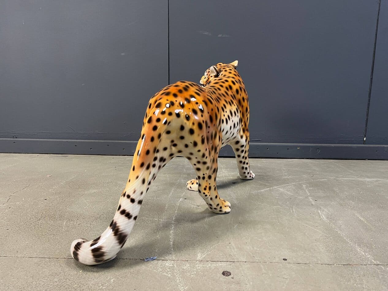 Figura lamparta, wielokolorowa, ceramika, Włochy, lata 60. - 275065