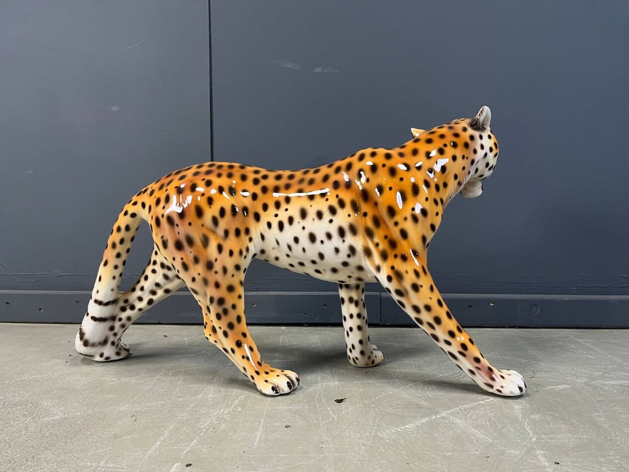 Figura lamparta, wielokolorowa, ceramika, Włochy, lata 60. - 275067