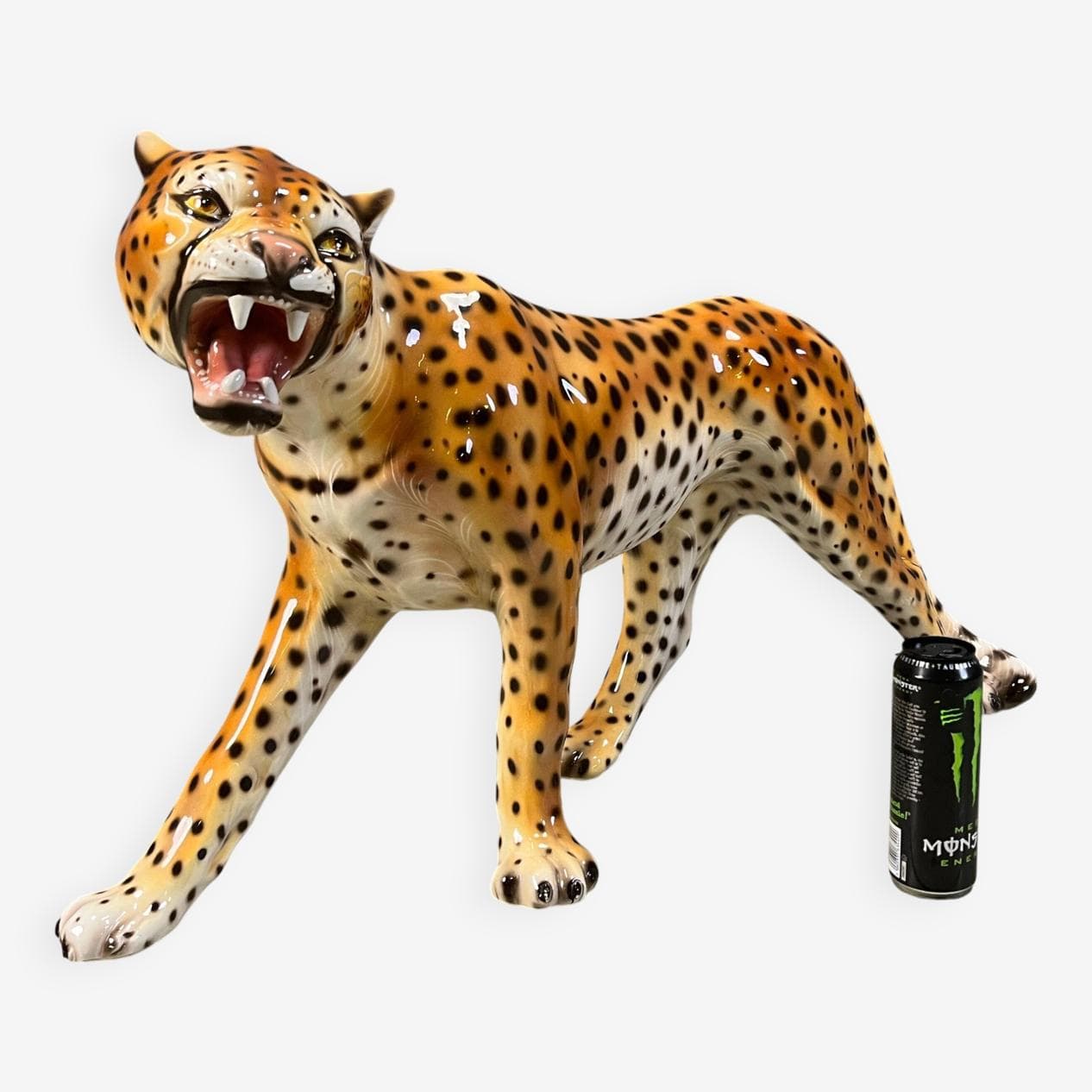 Figura lamparta, wielokolorowa, ceramika, Włochy, lata 60. - 275060