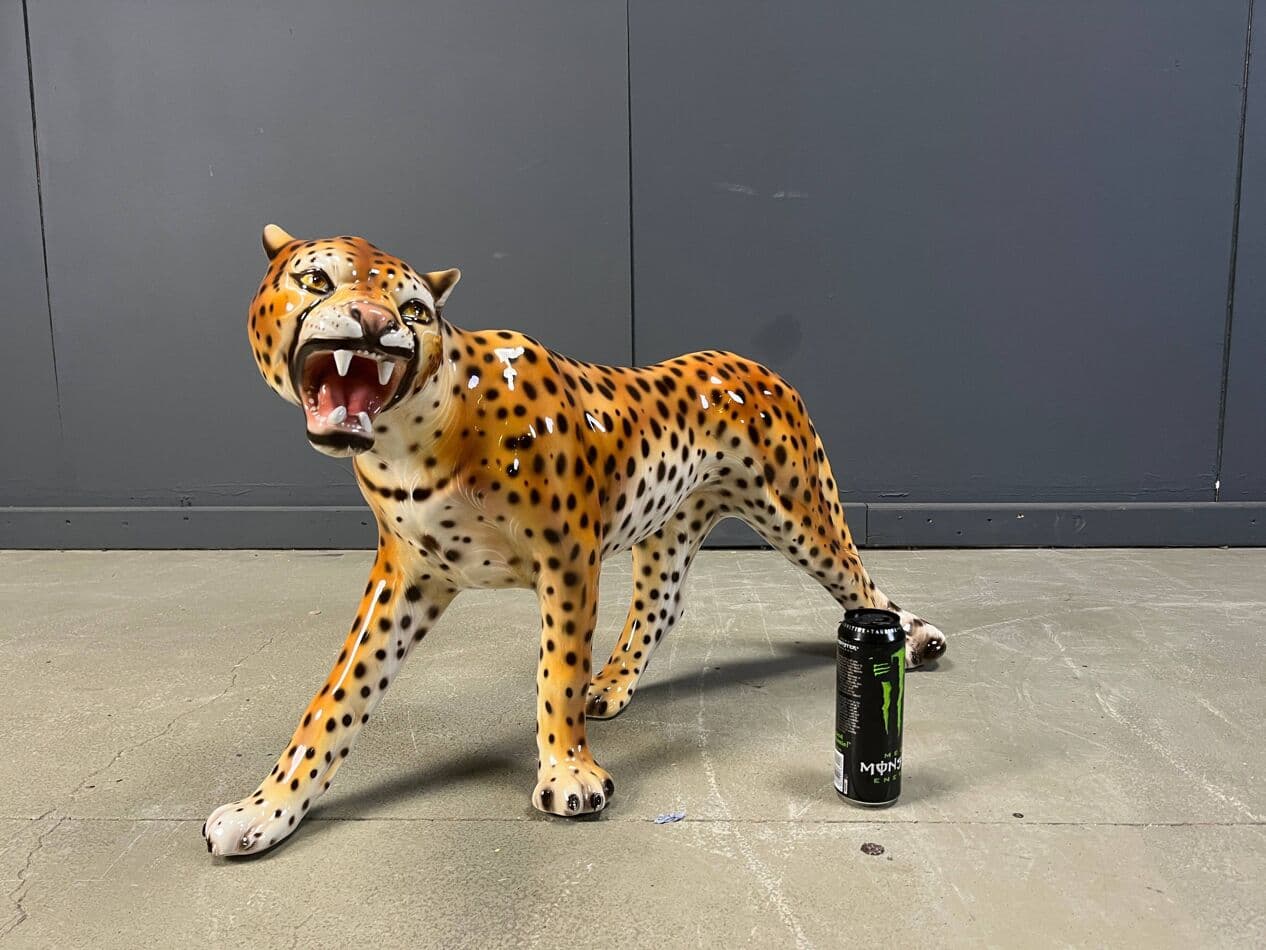 Figura lamparta, wielokolorowa, ceramika, Włochy, lata 60. - 275059