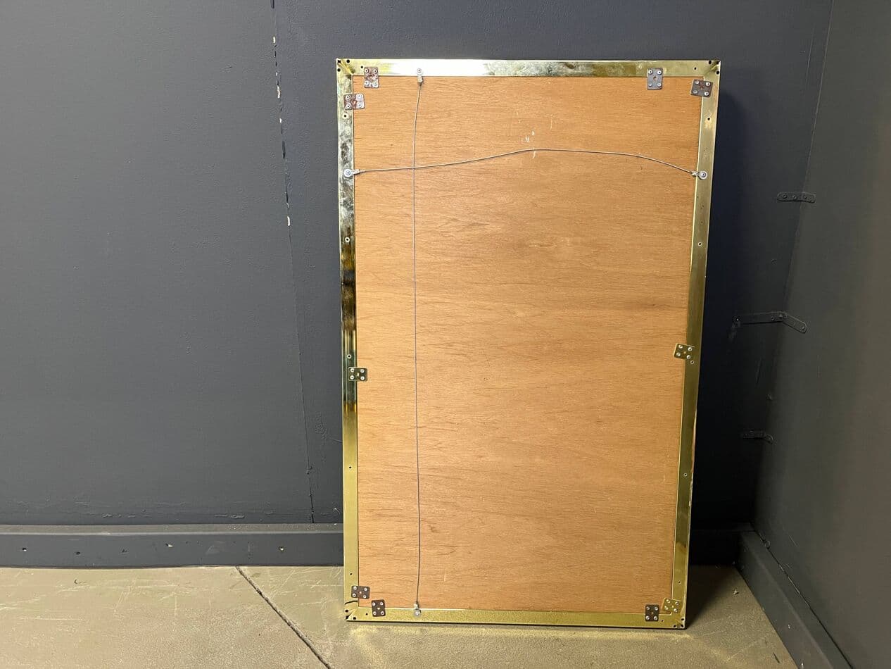 Wall mirror, golden brass, Belgium, 1970s. - 275042