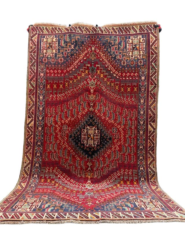 Dywan Shiraz, multikolor, wełna, Iran, lata 90. - WYMIARY