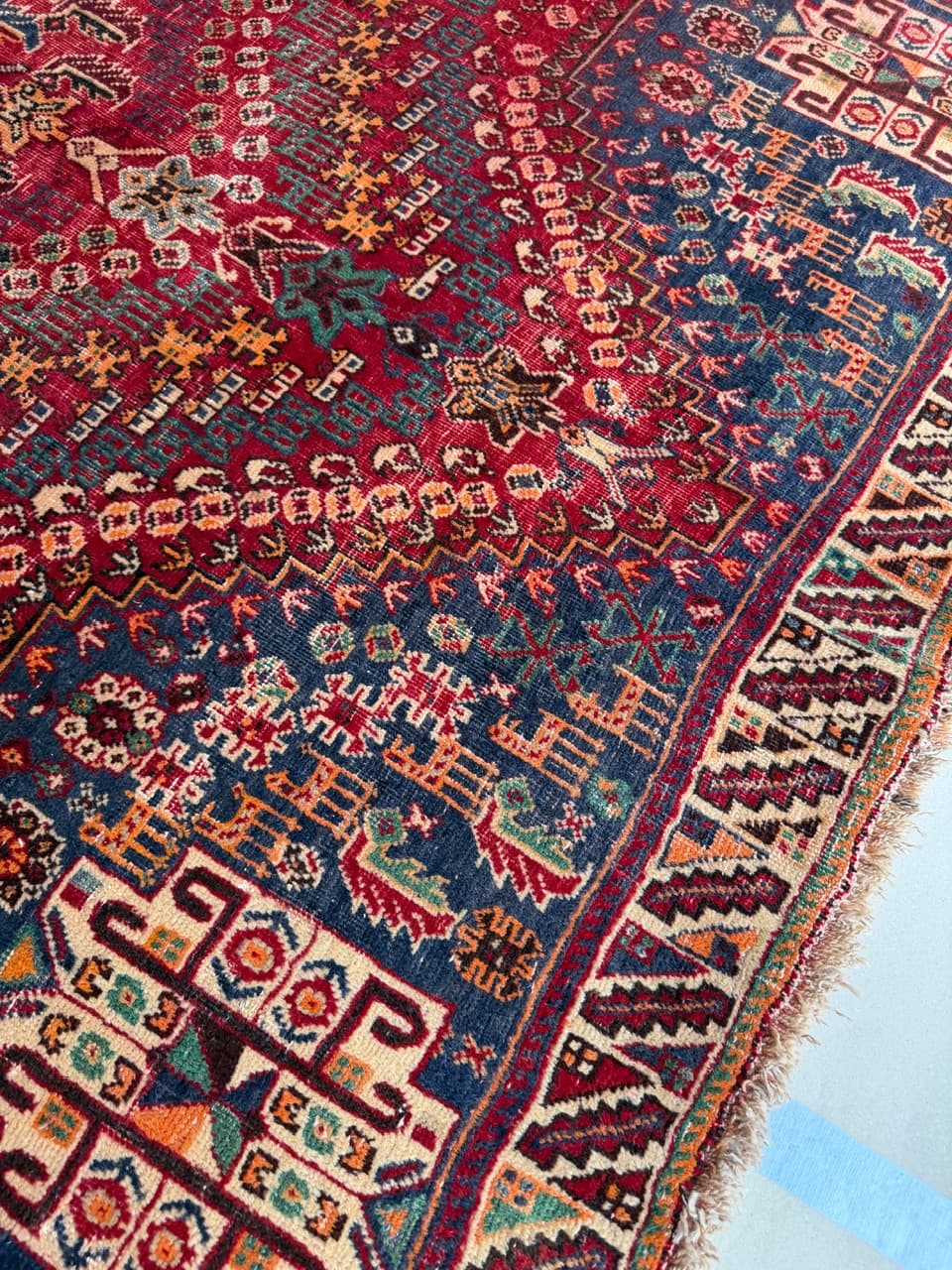 Dywan Shiraz, multikolor, wełna, Iran, lata 90. - 261730