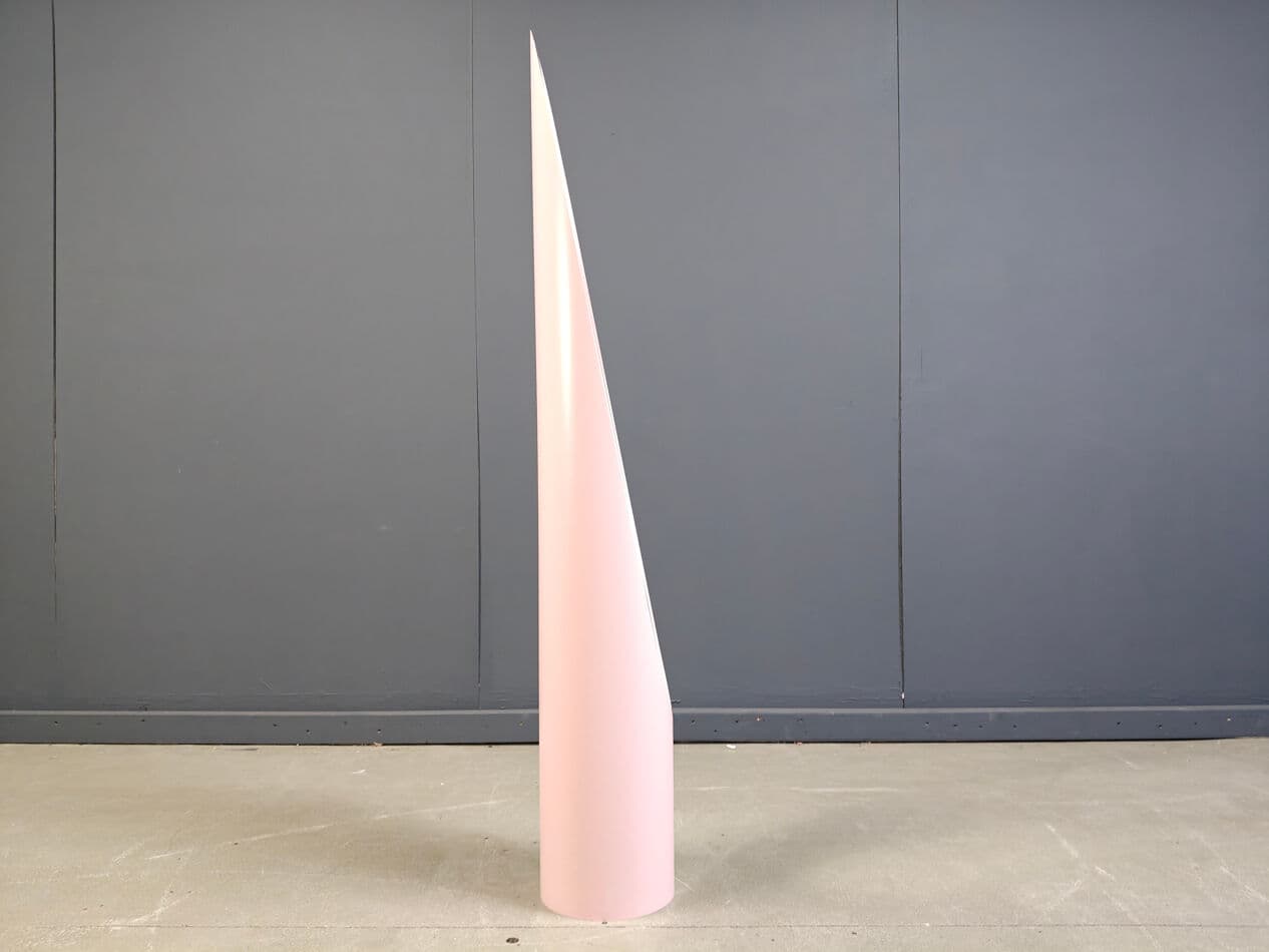 Lustro podłogowe Unghia, różowy, szkło, proj. Rodolfo Bonetto, Włochy, lata 70. - 275020