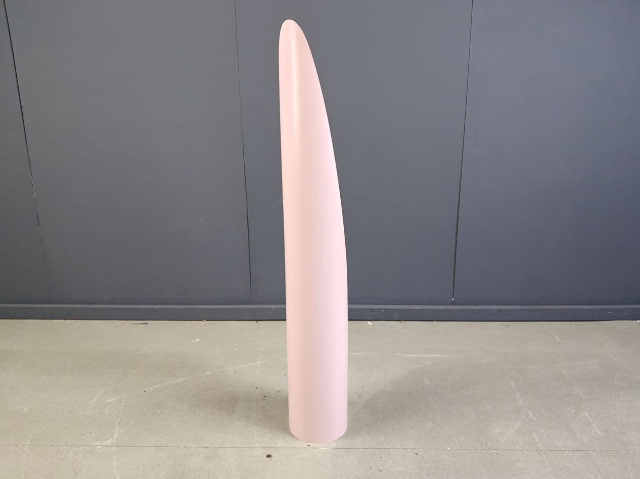 Lustro podłogowe Unghia, różowy, szkło, proj. Rodolfo Bonetto, Włochy, lata 70. - 275022