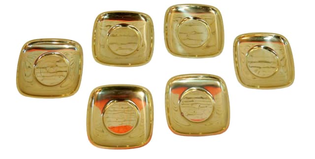 Miedziane podstawki do filiżanek, minimalistyczne, Francja, lata 60. - WYMIARY