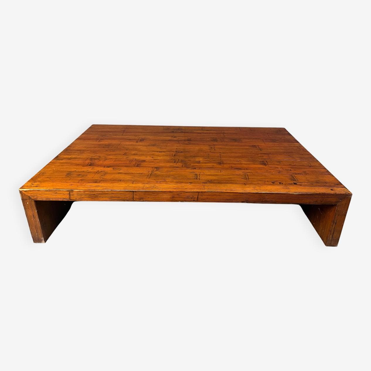 Coffee table, brown bamboo, Belgium, 1980s. - 274917