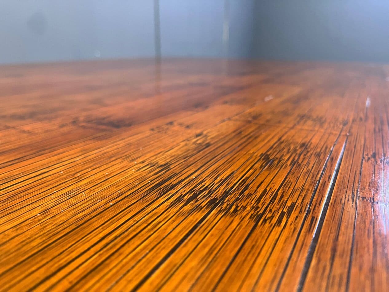 Coffee table, brown bamboo, Belgium, 1980s. - 274913