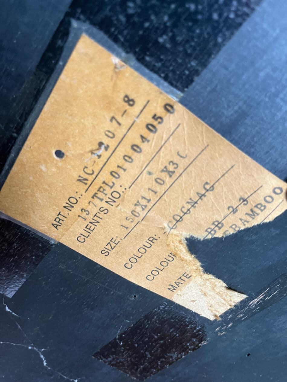 Coffee table, brown bamboo, Belgium, 1980s. - 274925