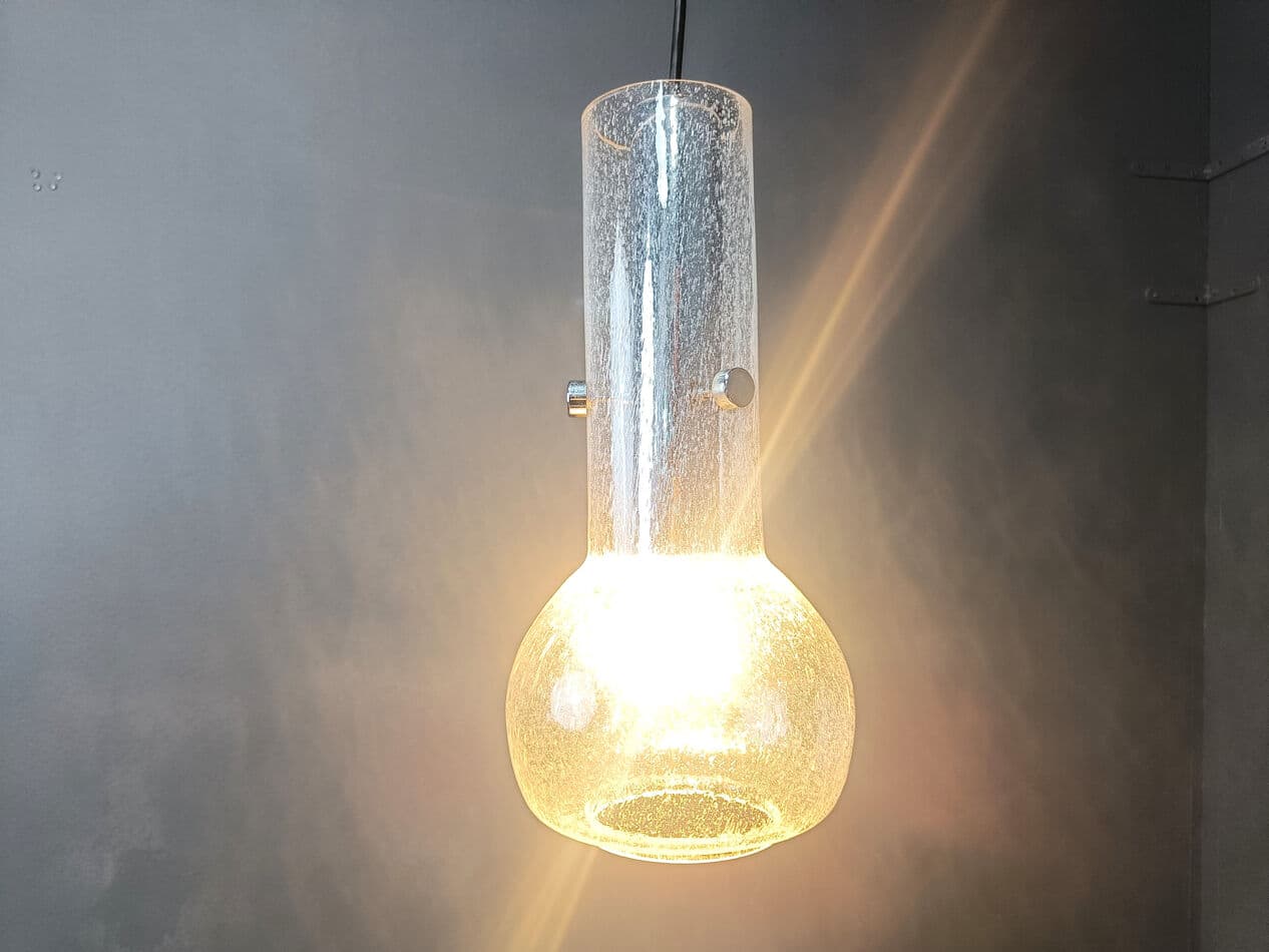 Lampa wisząca Murano, transparentny, szkło, Włochy, lata 70. - 274911
