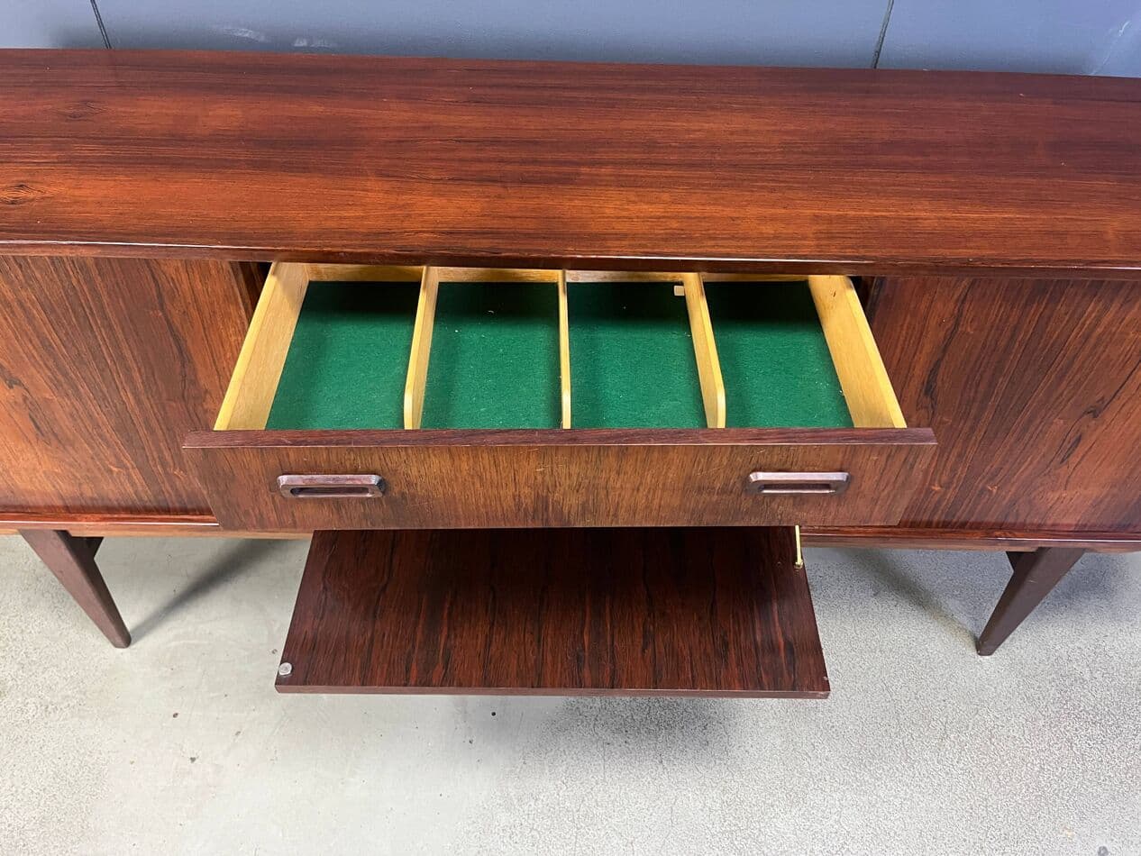 Sideboard skandynawski, palisander brązowy, Dania, lata 60. - 274821