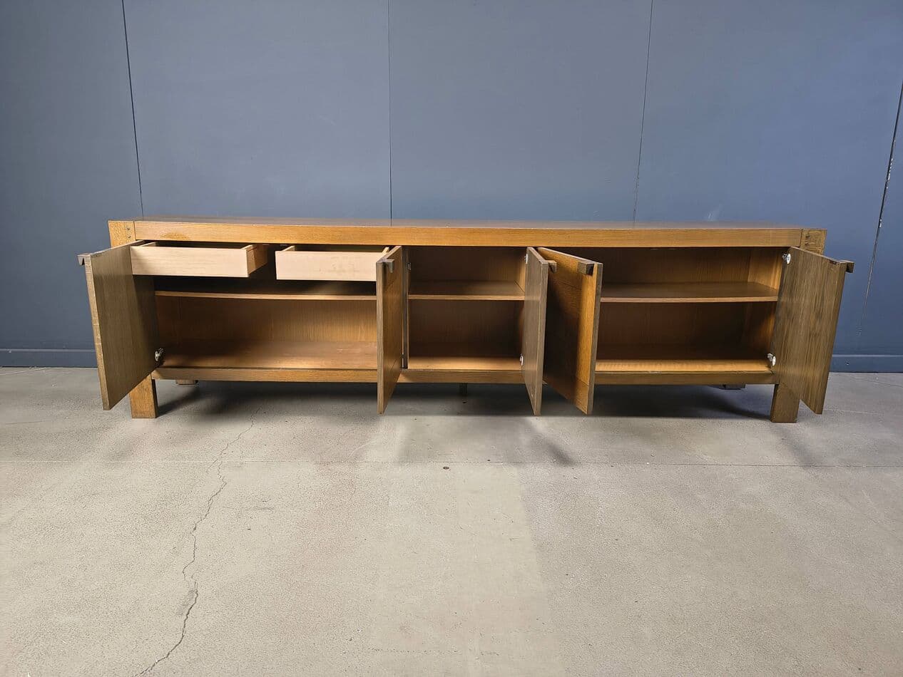 Kredens, proj. F. Defour, dąb brązowy, Belgia, lata 70. - 274771