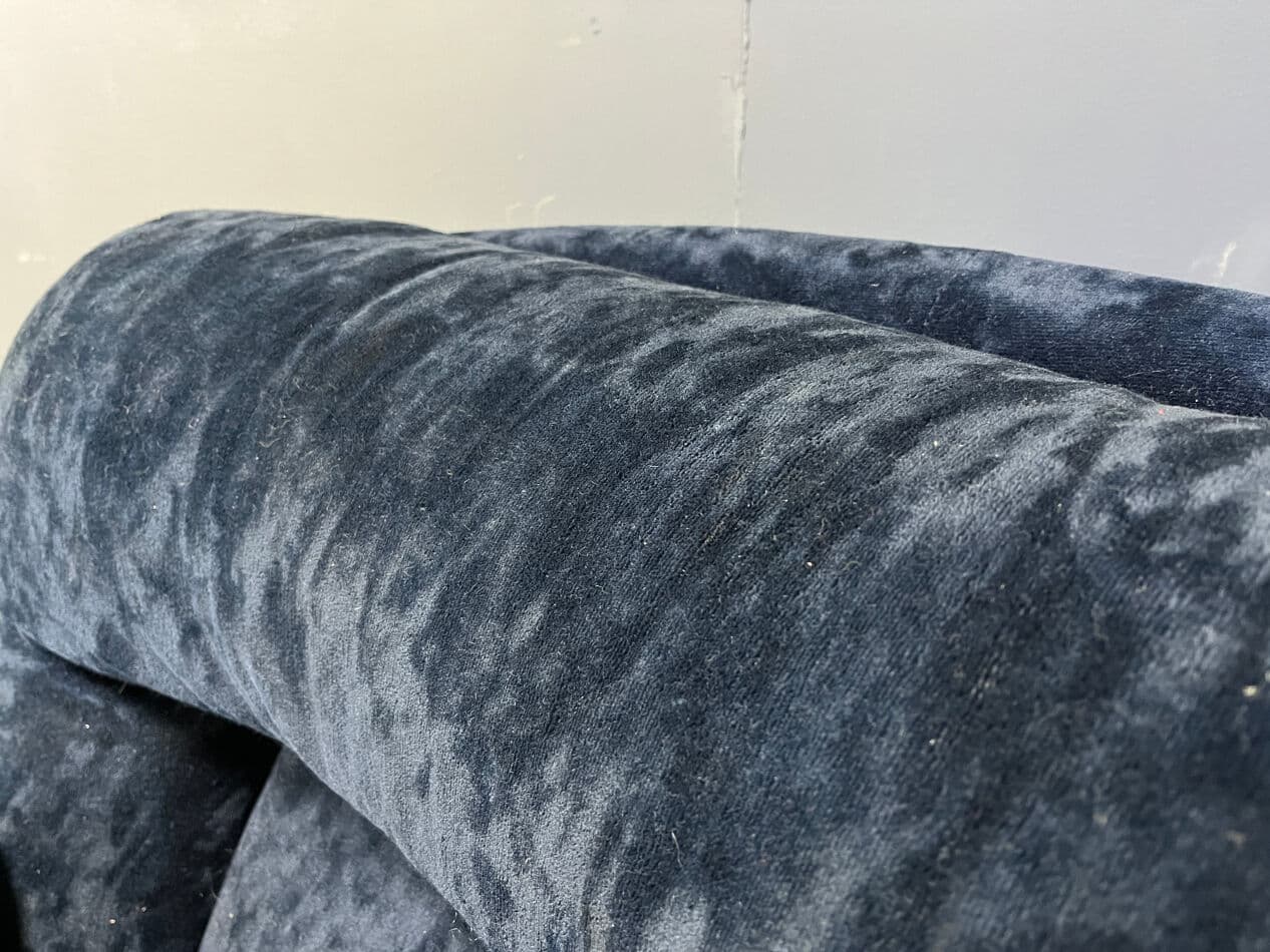 Fotel Karate, velvet niebieski, włókno szklane, Francja, lata 70. - 274594