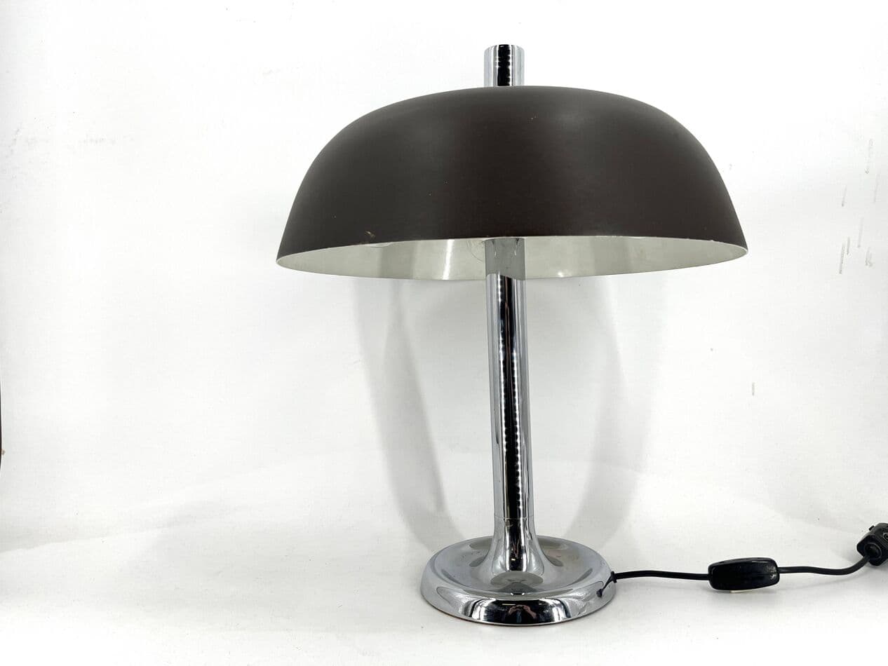 Lampa stołowa Space Age, brązowy, metal, proj. E. Hillebrand, Niemcy, lata 70. - 274481