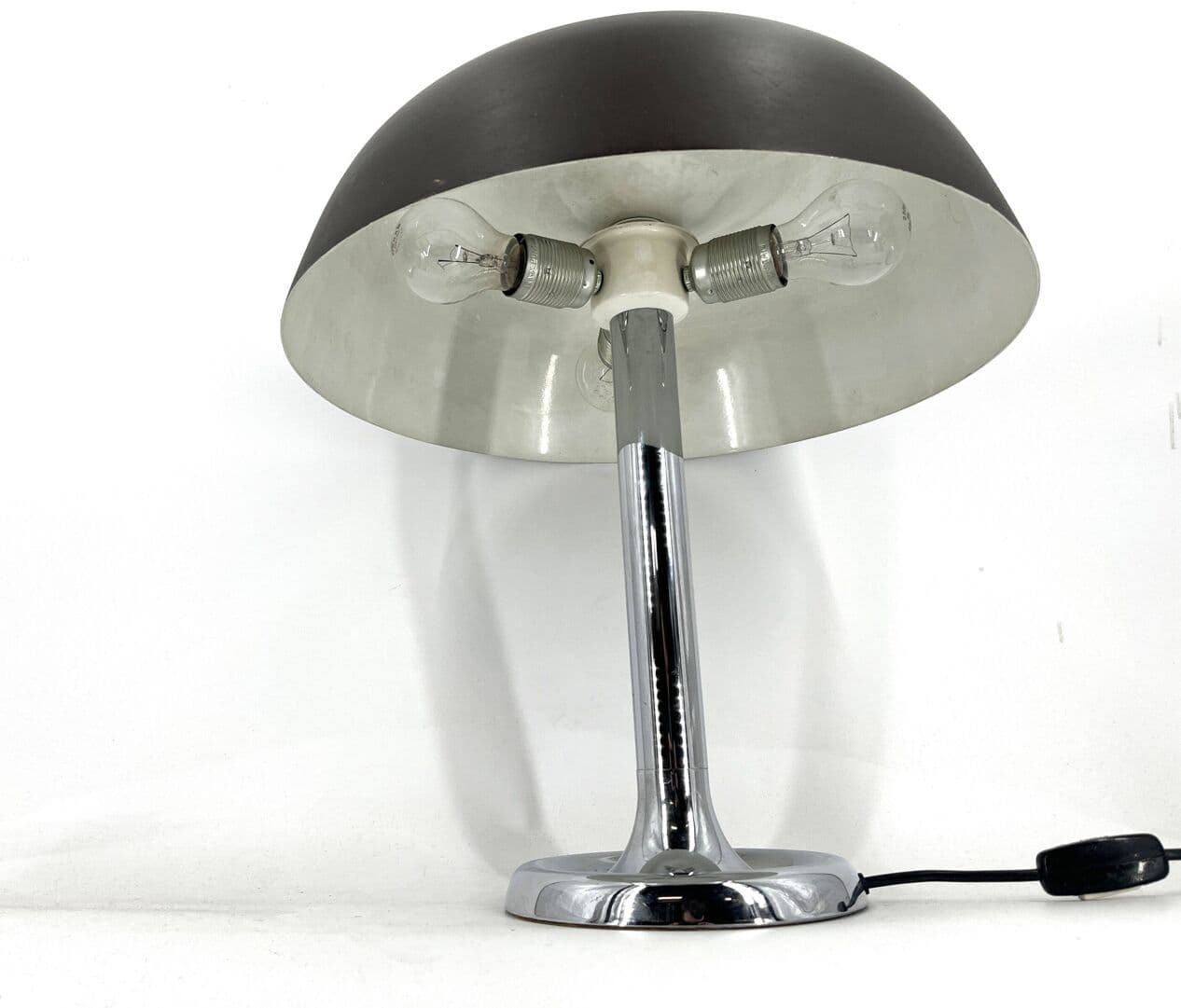 Lampa stołowa Space Age, brązowy, metal, proj. E. Hillebrand, Niemcy, lata 70. - 274479