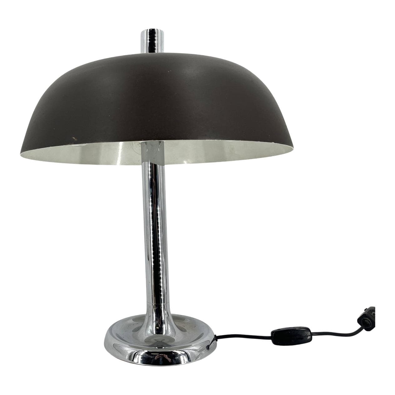 Lampa stołowa Space Age, brązowy, metal, proj. E. Hillebrand, Niemcy, lata 70.
