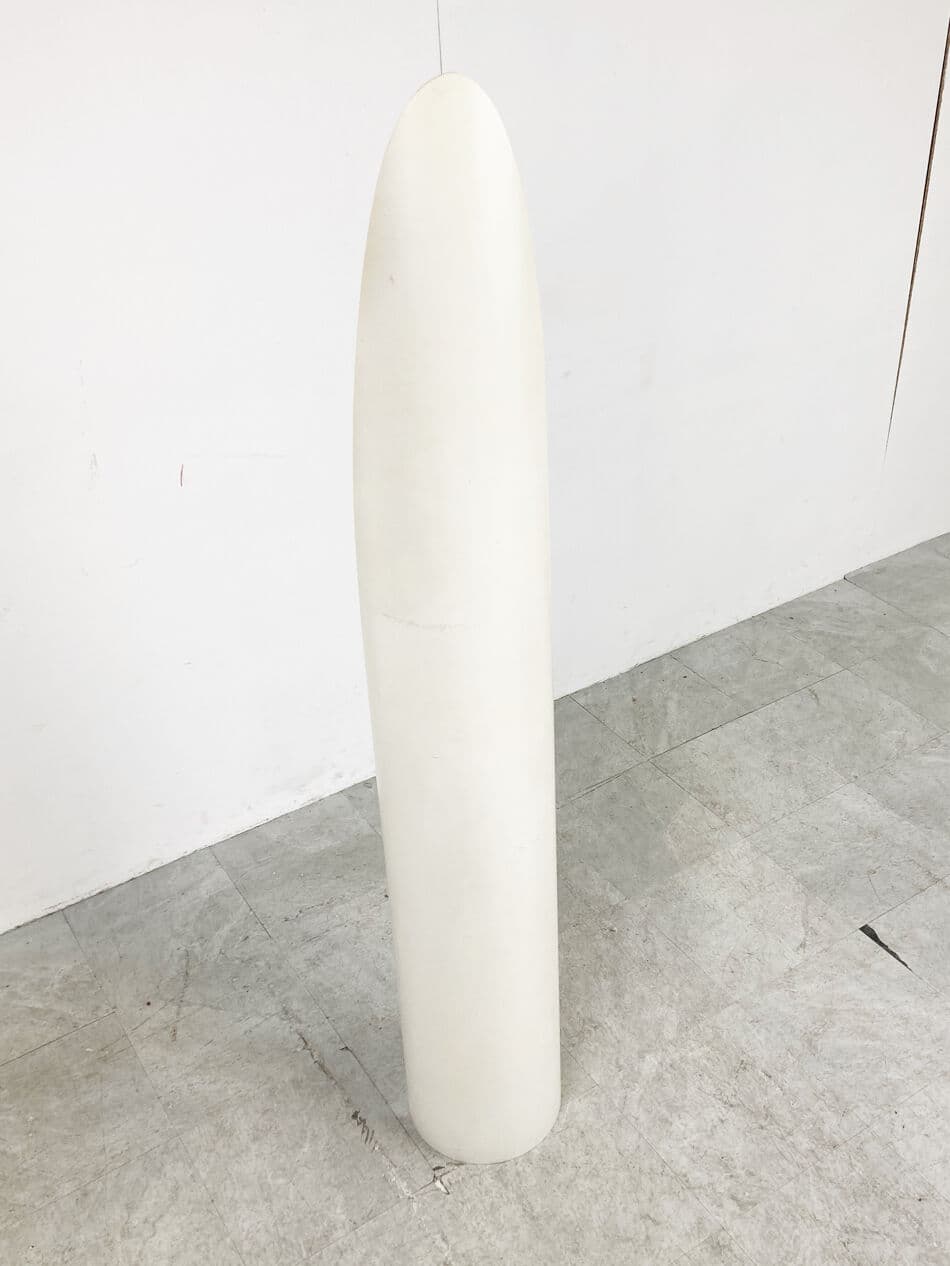 Floor mirror Unghia, white acrylic, by R. Bonetto, Italy, 1970s. - 274426