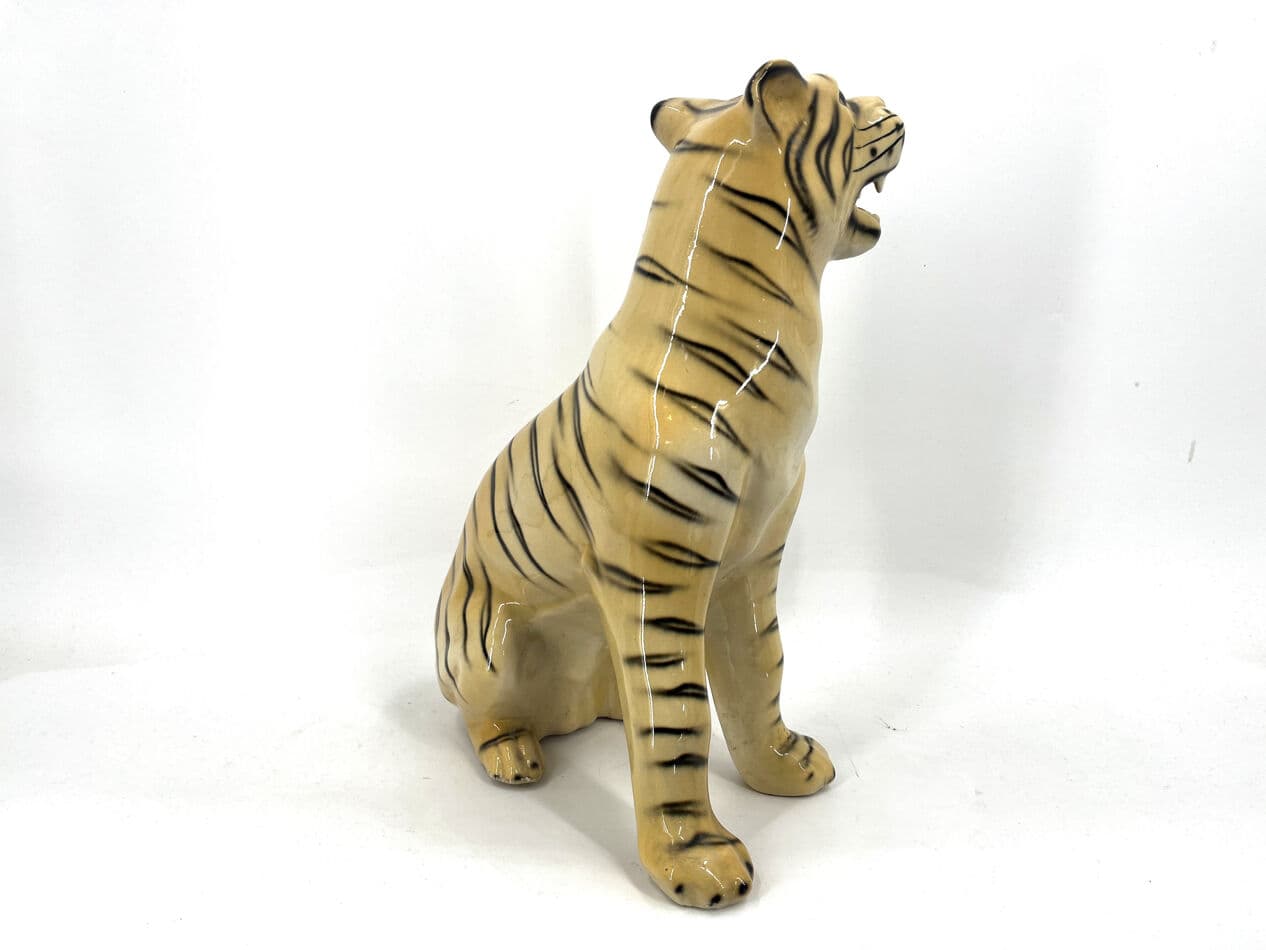 Rzeźba tygrys, multikolor, ceramika, Włochy, lata 60. - 274413