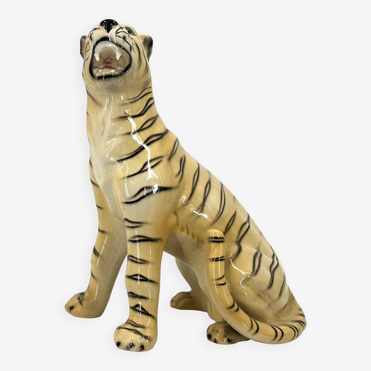 Rzeźba tygrys, multikolor, ceramika, Włochy, lata 60. - 274416