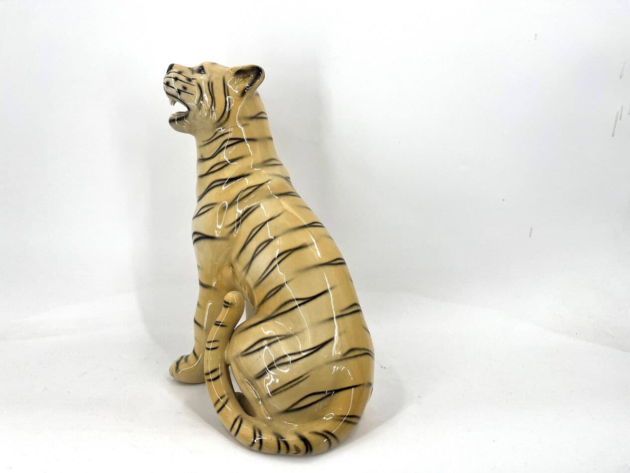 Rzeźba tygrys, multikolor, ceramika, Włochy, lata 60. - 274411