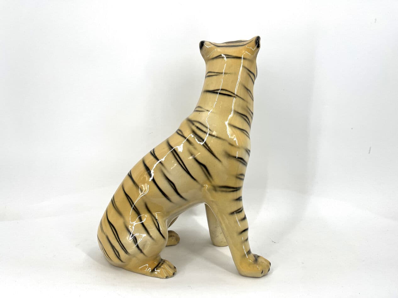 Rzeźba tygrys, multikolor, ceramika, Włochy, lata 60. - 274414