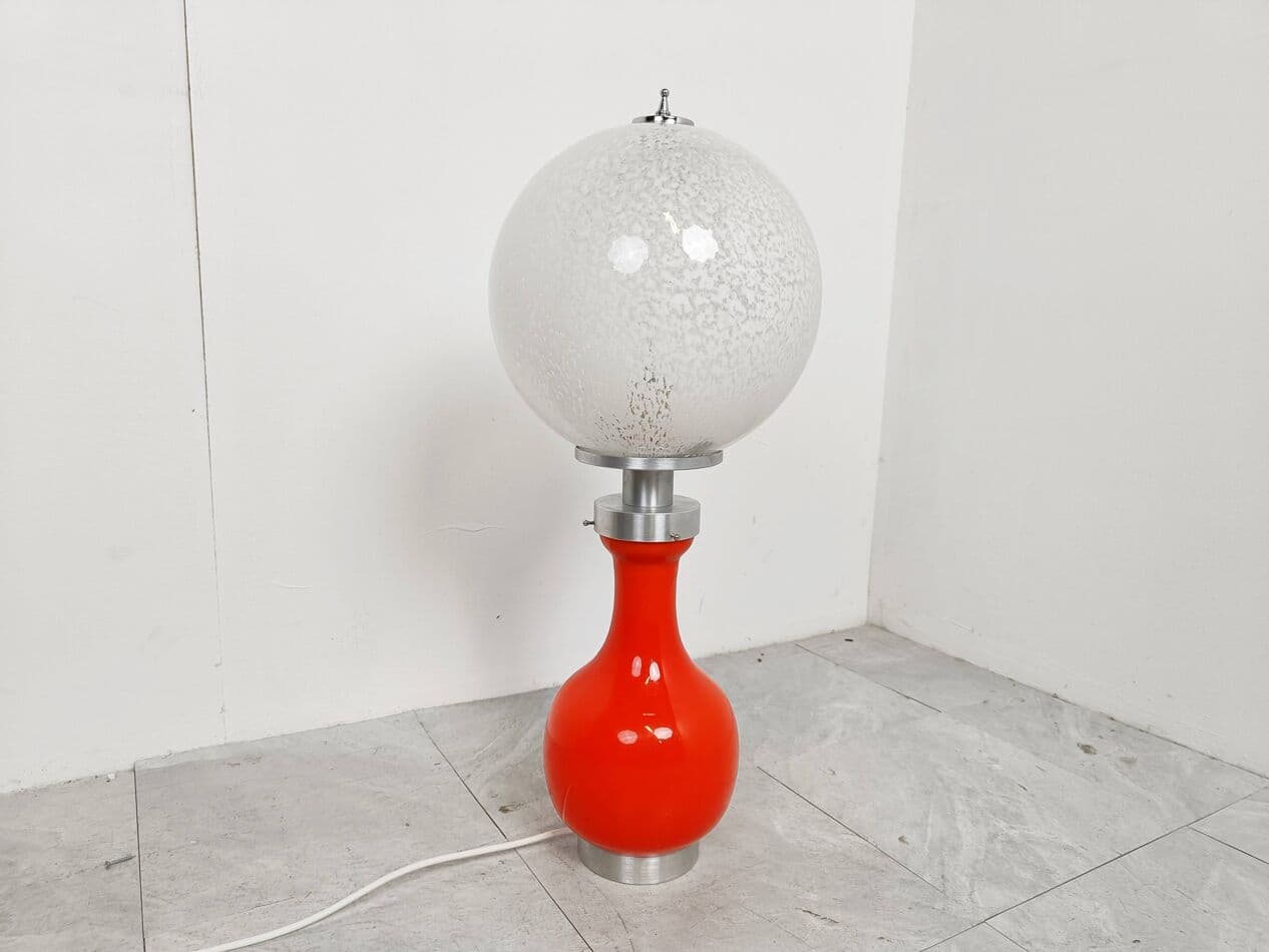 Lampa stołowa, kolorowe szkło, Mazzega, Włochy, lata 60. - 274401