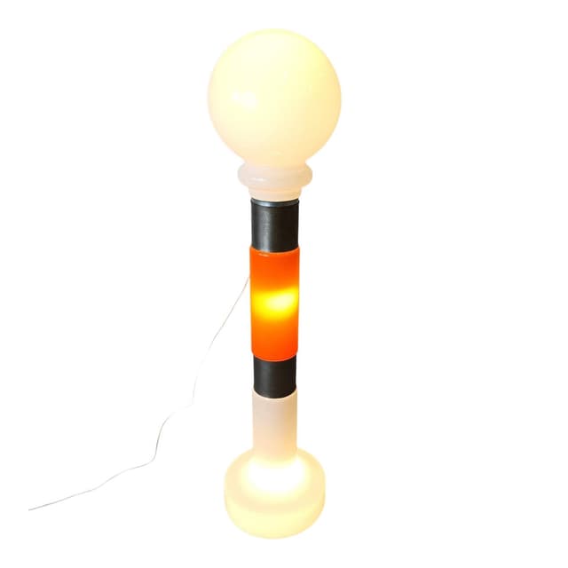 Lampa podłogowa, pomarańczowy, szkło Murano, Mazzega, Włochy, lata 60. - WYMIARY