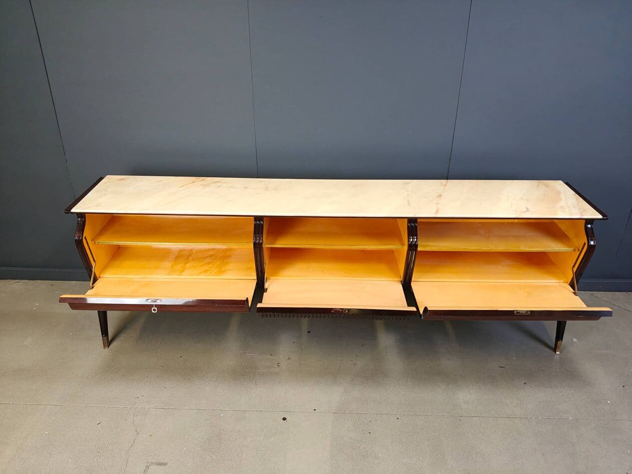 Komoda, mahoń brązowy, proj. O. Borsani, Włochy, lata 50. - 274252